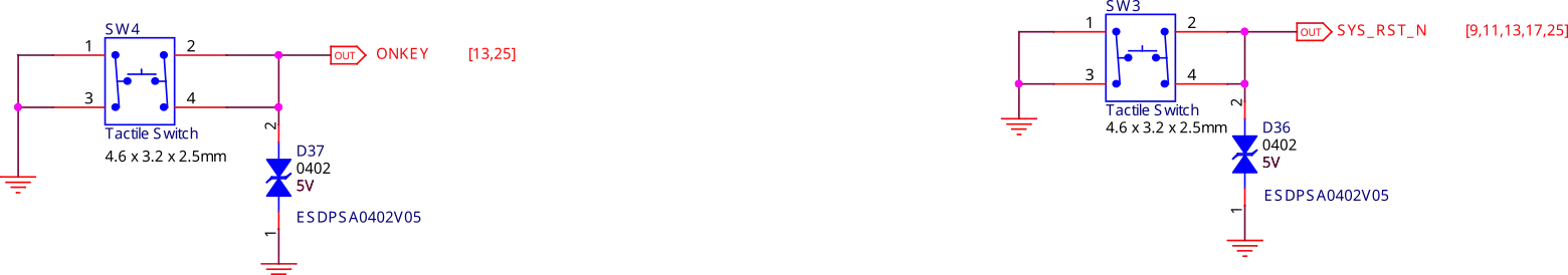 Power and reset button