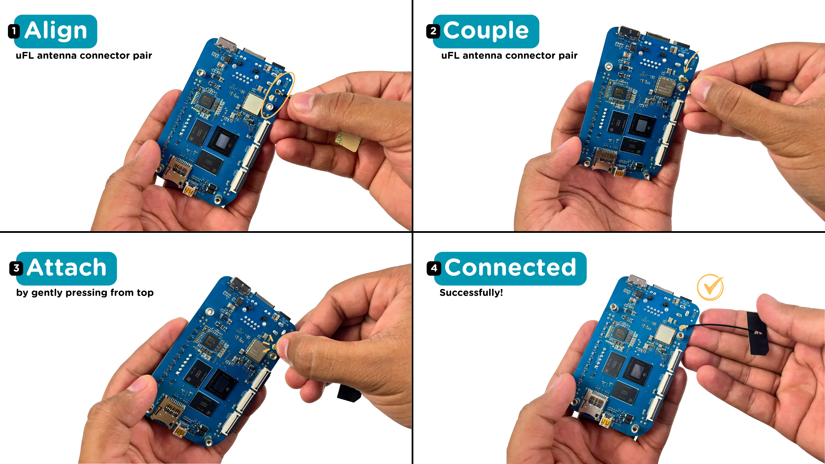 Connecting 2.4GHz/5GHz antenna to BeagleV-Ahead.